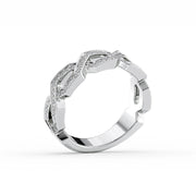1.50 TCW Round Cut Moissanite Wedding Band Mapple Gems
